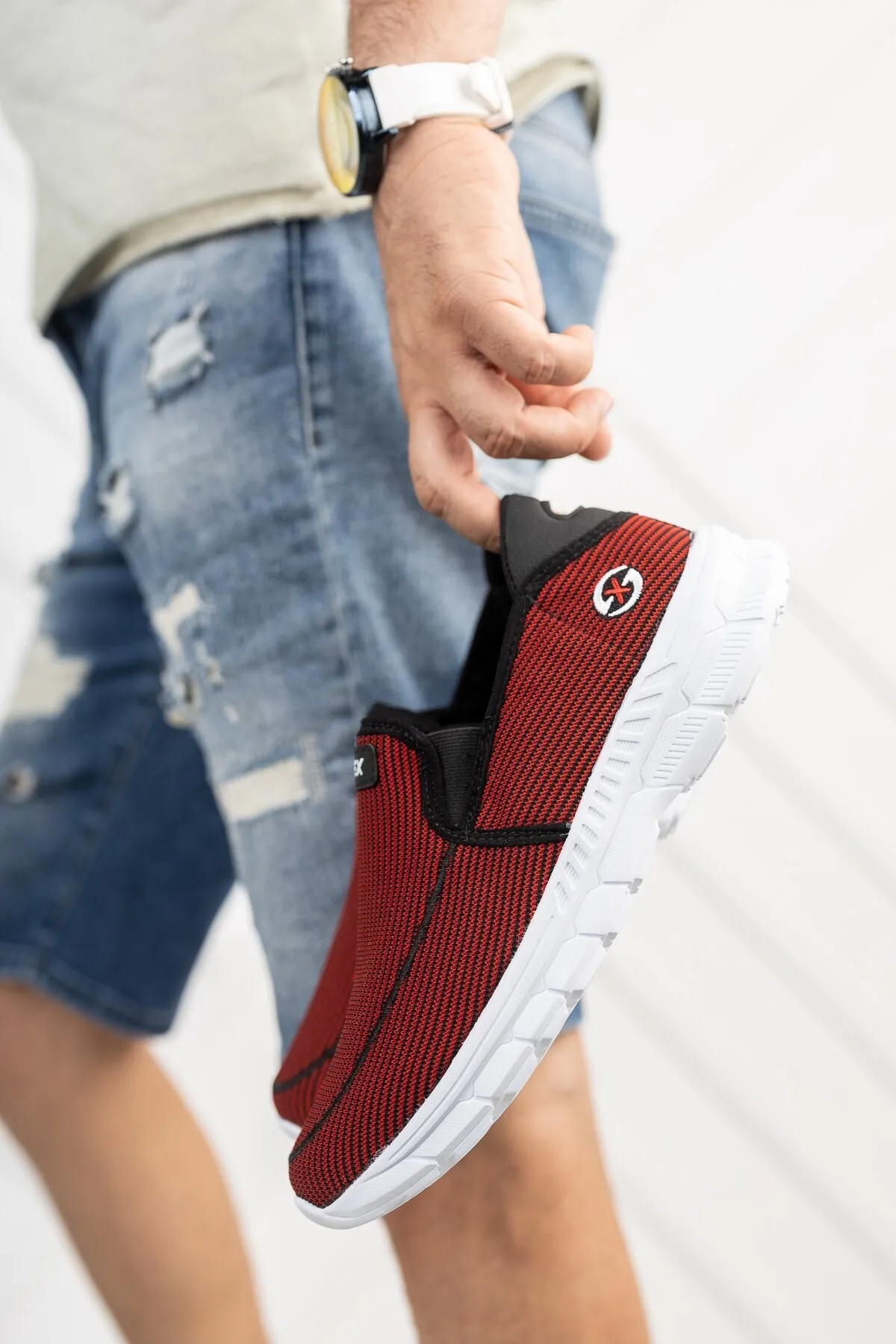 Riccon  Rot Schwarz Unisex Sneaker001204