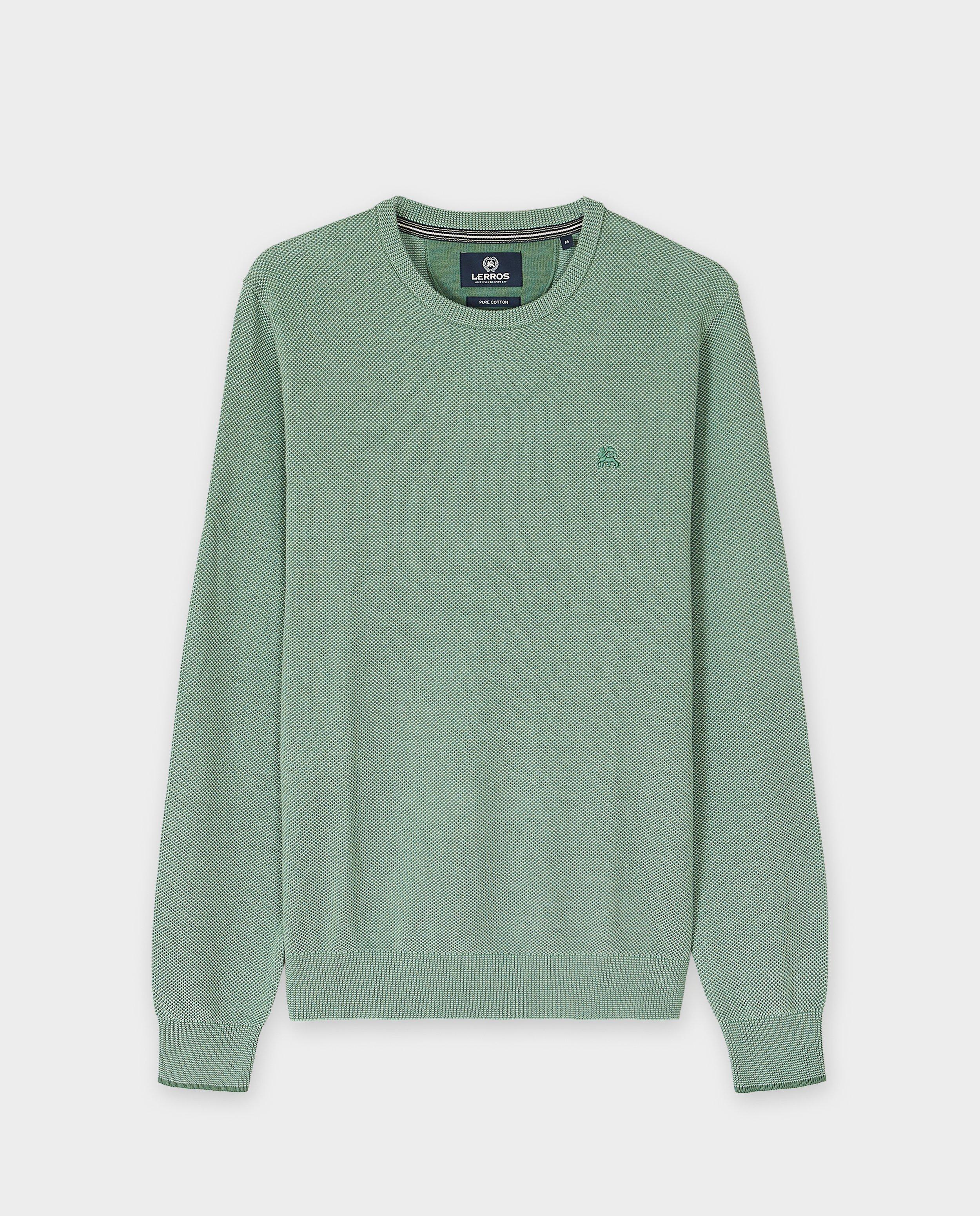 Lerros texturerad khaki tröja