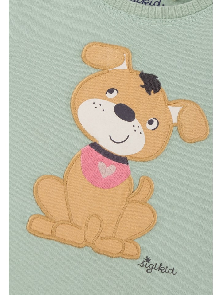 Sigikid T-Shirt Funny Dog in Grün günstig kaufen