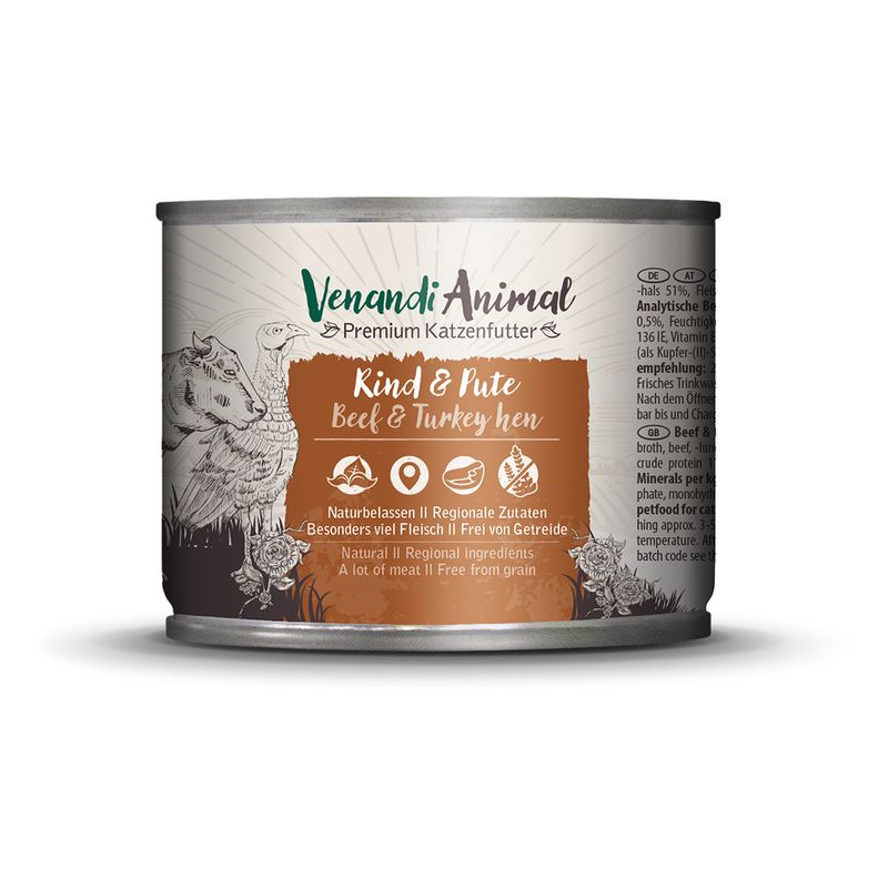 Sparpaket Venandi Animal Adult Cat 24 x 200 g