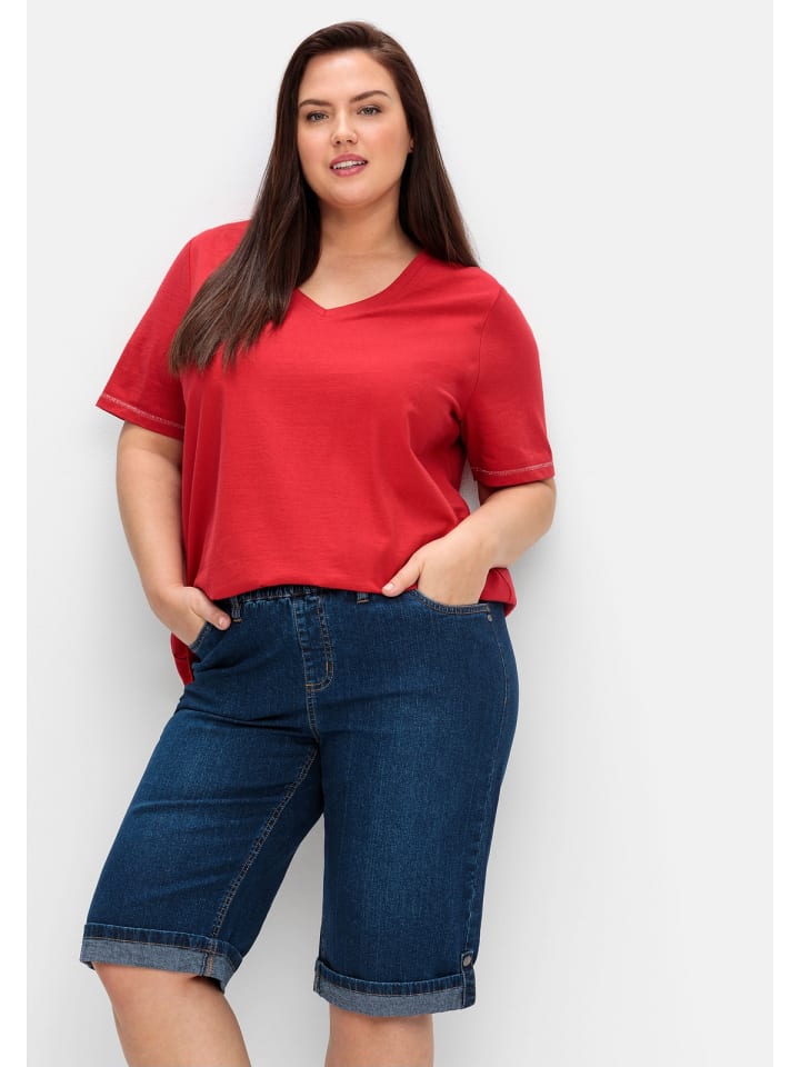 sheego Jeans-Bermudas in blue Denim günstig kaufen