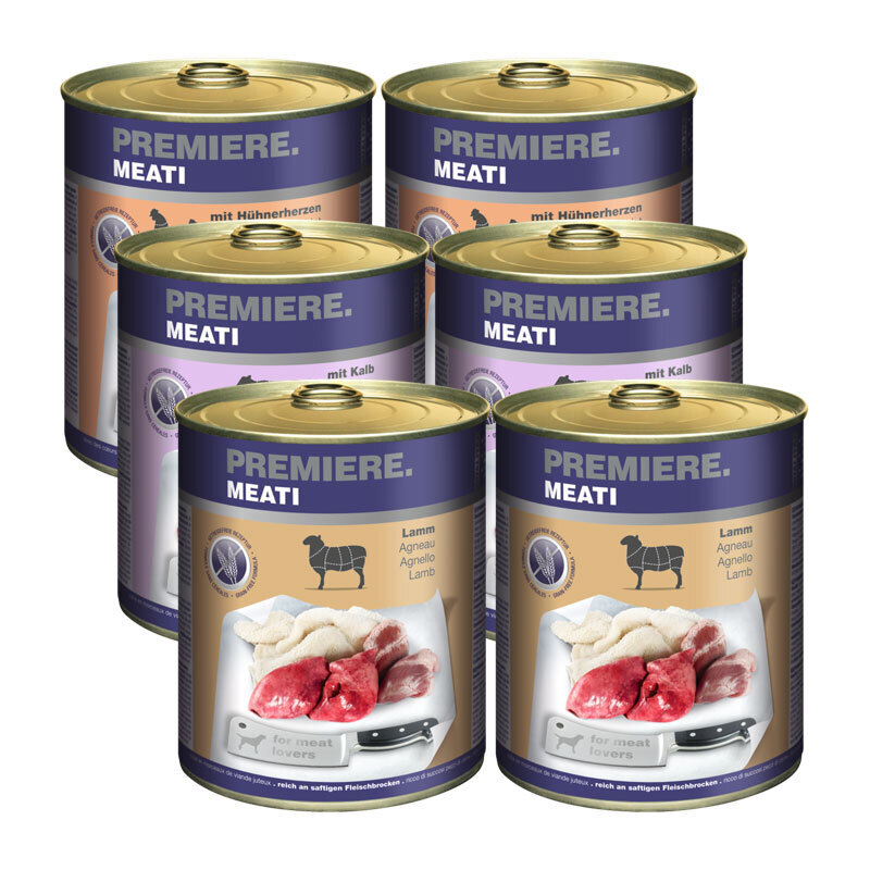 PREMIERE Hundenassfutter PREMIERE Meati Mixpaket 6x800g Mixpaket 2
