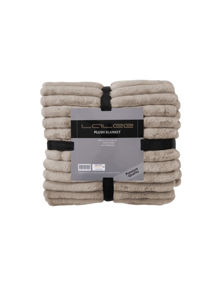 GMD Living Superweiche Kuscheldecke PLUSH, moderne Wohndecke in Taupe (graubraun) günstig kaufen 150 x 200 cm