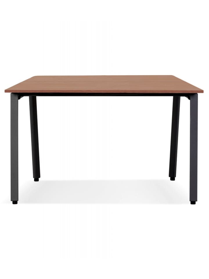 KADIMA DESIGN Besprechungstisch Walnuss Holz Metall | Modern Industrial in Braun-Schwarz günstig kaufen