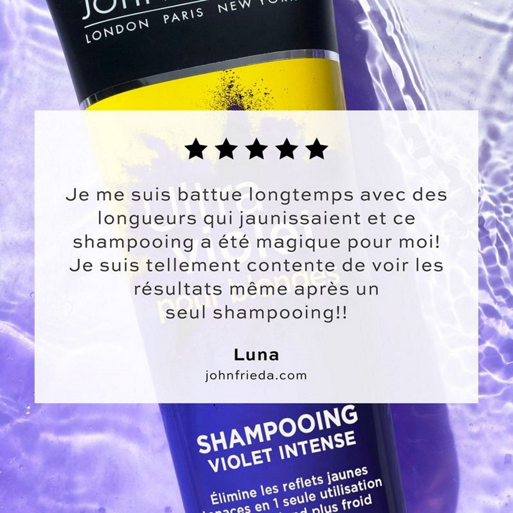 john frieda Ultra Violet pour Blondes Shampooing Violet Intense 250ml Shampooing
