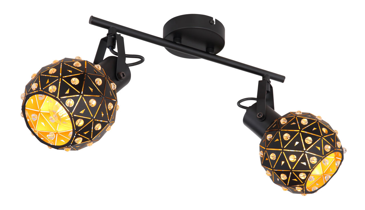 Globo Lighting - JODIE - Strahler Metall schwarz matt, 2x E27