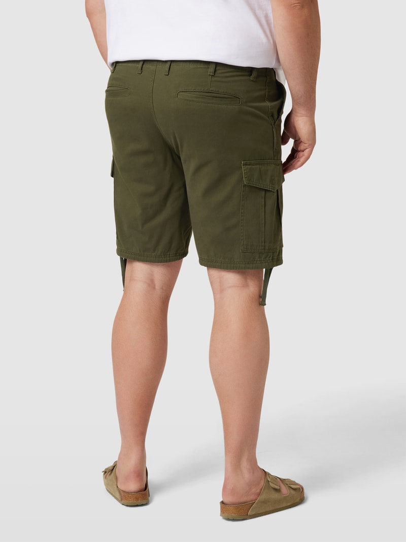 PLUS SIZE Cargoshorts mit Tunnelzug Modell 'MARLEY' in olivgrün