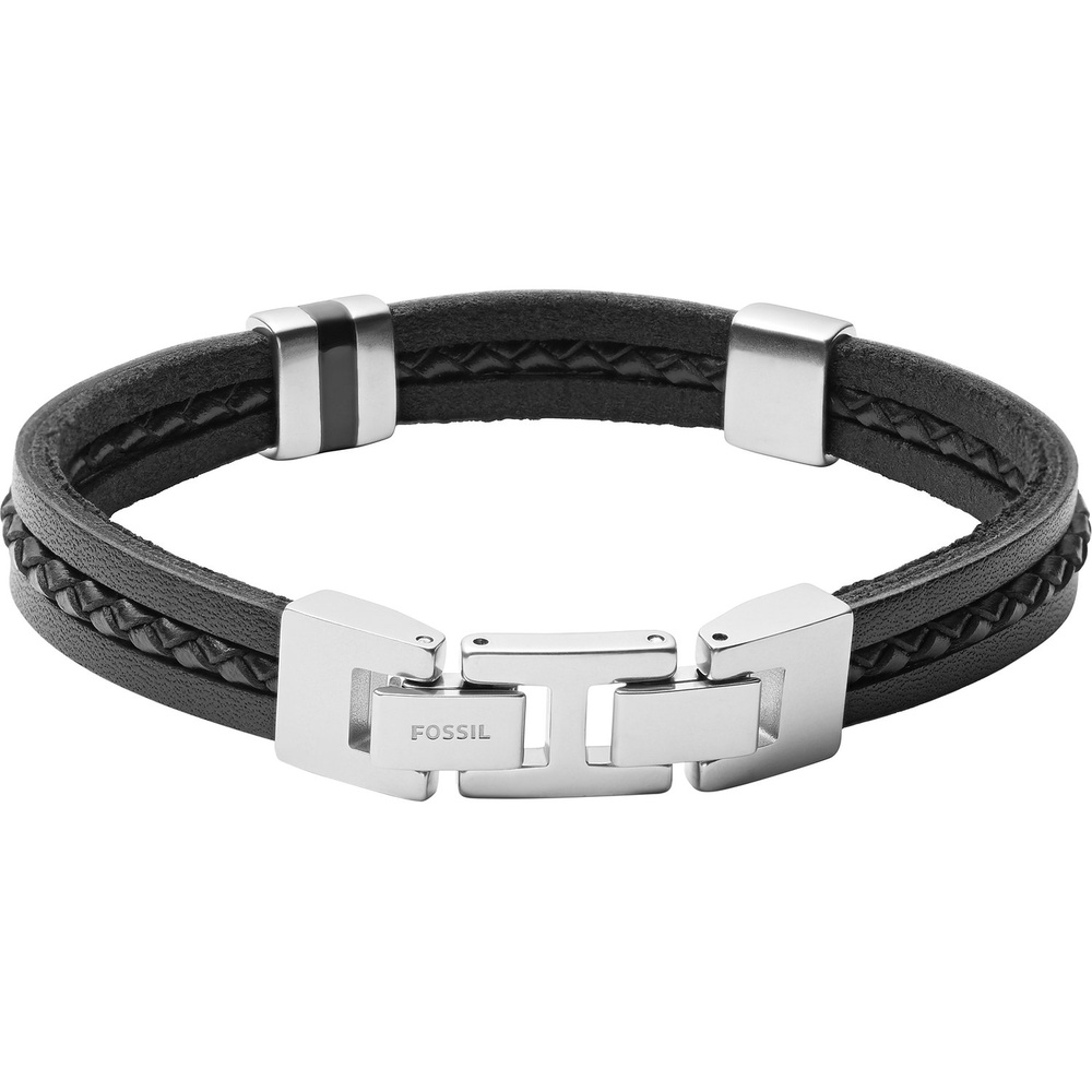 Fossil Bracelet Cuir, Acier inoxydable Bracelet