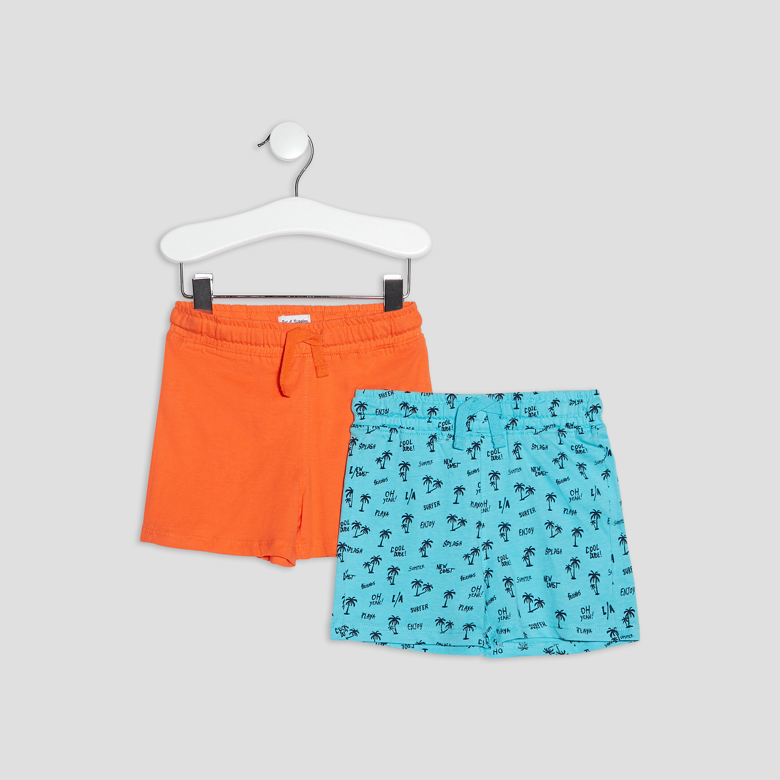 Lot 2 shorts orange bébé garçon | La Halle