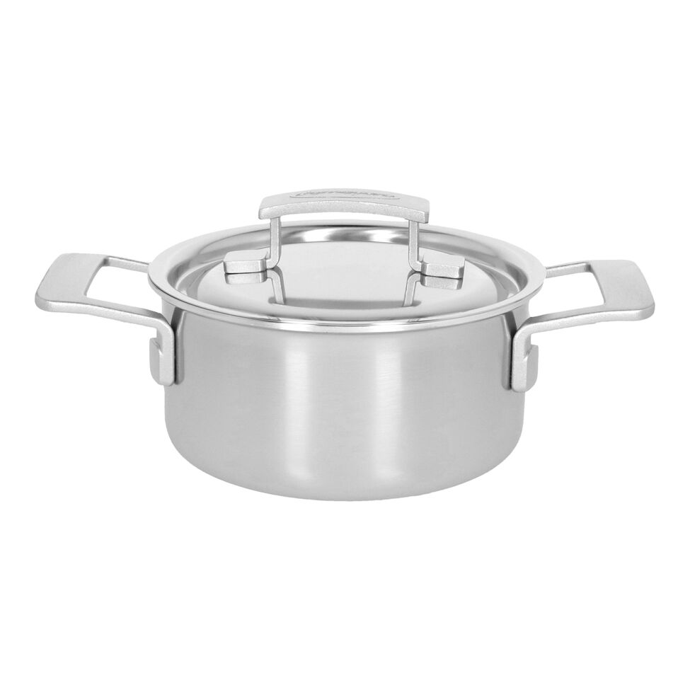 Bratentopf mit Deckel 16 cm, 18/10 Edelstahl
