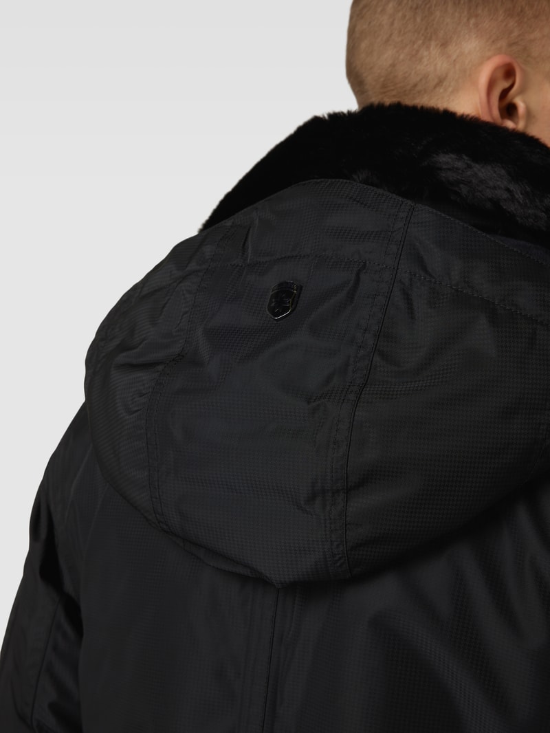Jacke mit Label-Patch Modell 'PALADIUM' in schwarz