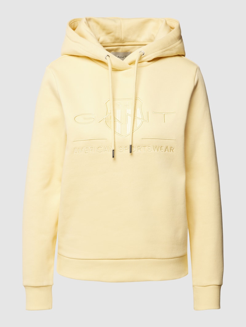 Hoodie mit Kapuze in hellgelb