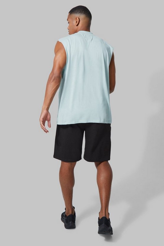 Man Active Sport-Tanktop mit Etikett
