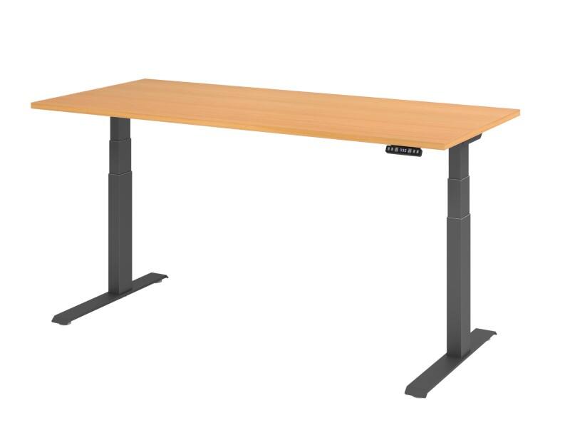 Hammerbacher Steh-Sitz-Schreibtisch VXDKB19/6/G Buche 1800 mm x 800 mm