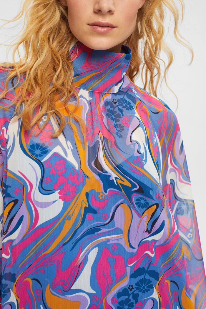 Chiffon-Kleid mit Muster