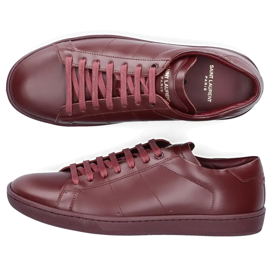 Saint Laurent - Sneaker low SL/06 Kalbsleder Logo bordeaux - rot
