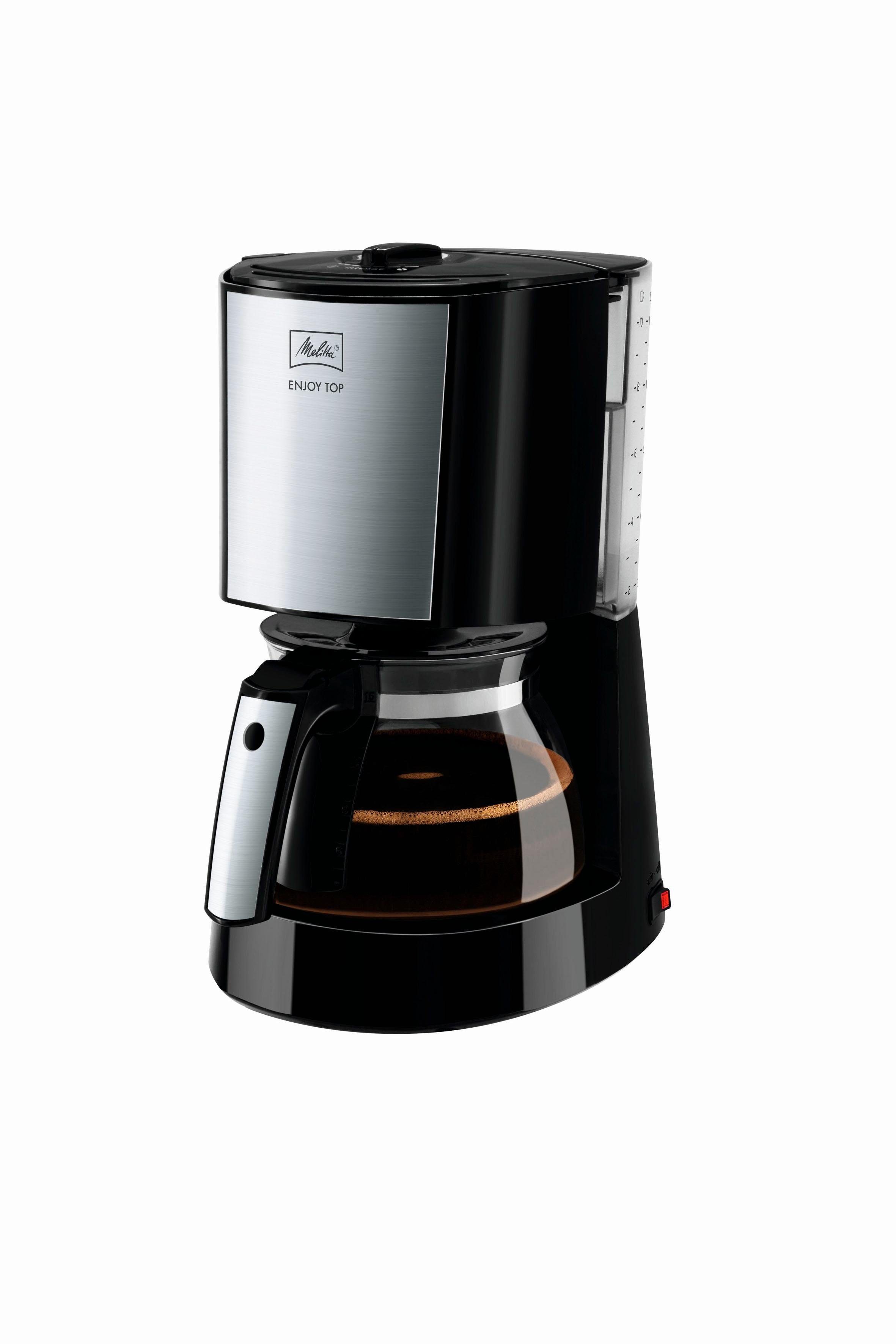 Melitta Filterkaffeemaschine Enjoy Top 1017-04, 1,25l Kaffeekanne, Papierfilter 1x4, mit Glaskanne