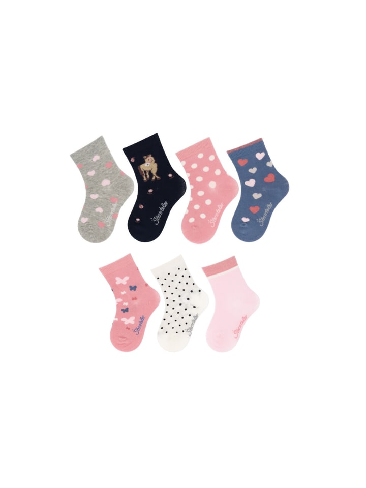 Sterntaler Socken 7er-Box Punkte in rosarot günstig kaufen 18