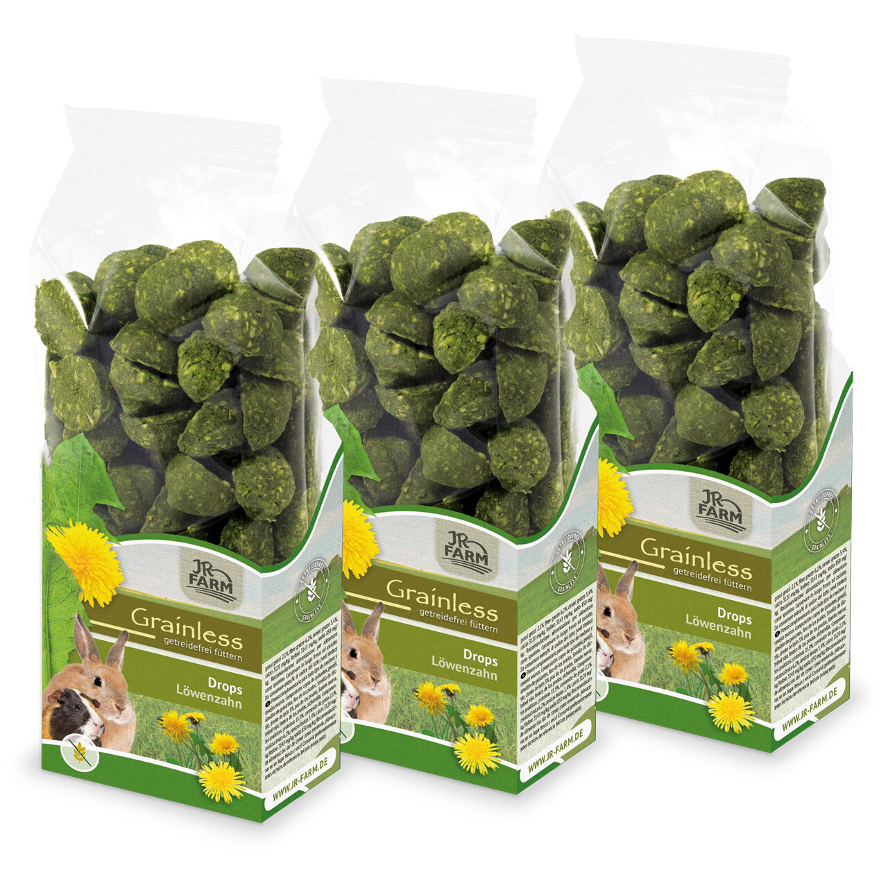 JR Farm Snacks JR Farm Grainless Drops Löwenzahn 3x140g