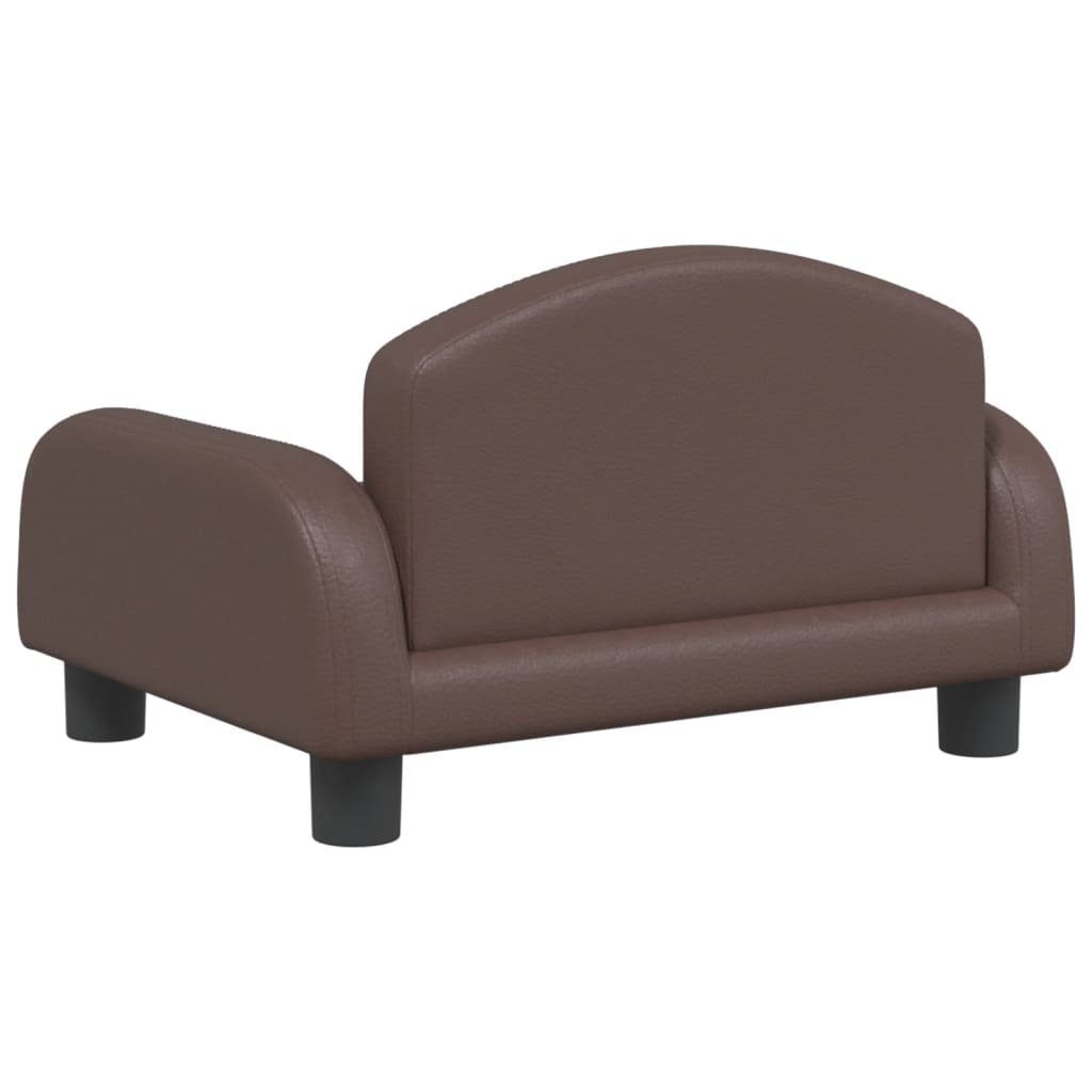 vidaXL Kindersofa Kindersofa Braun 50x40x30 cm Kunstleder Kindercouch Kindermöbel Kinder