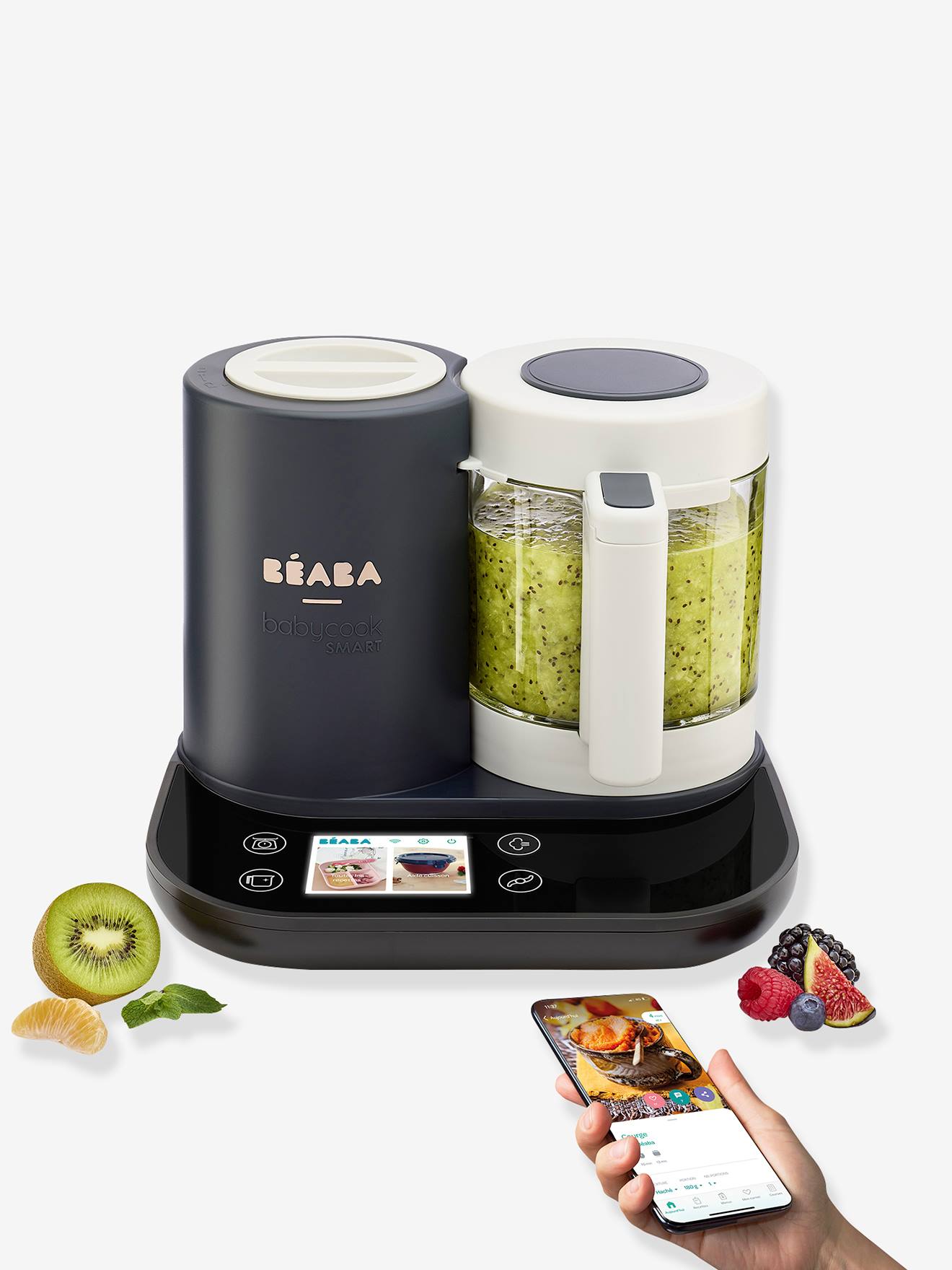 Robot connecté BEABA Babycook Smart gris anthracite/blanc