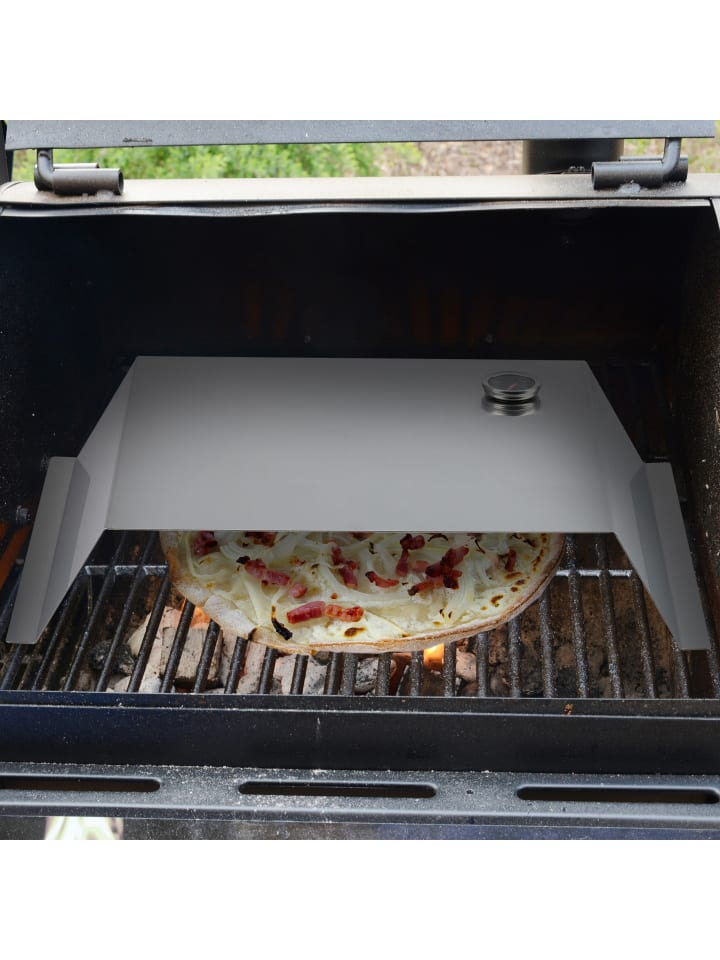 relaxdays BBQ Pizzaaufsatz in Silber günstig kaufen onesize