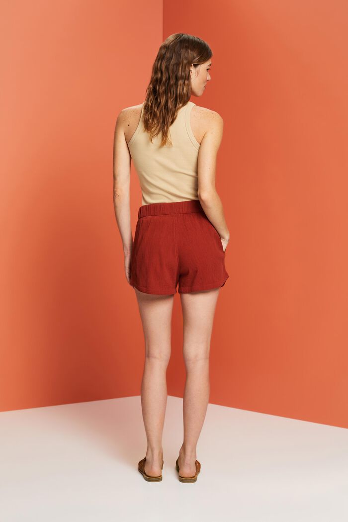Pull-on-Shorts aus Crinkle-Baumwolle