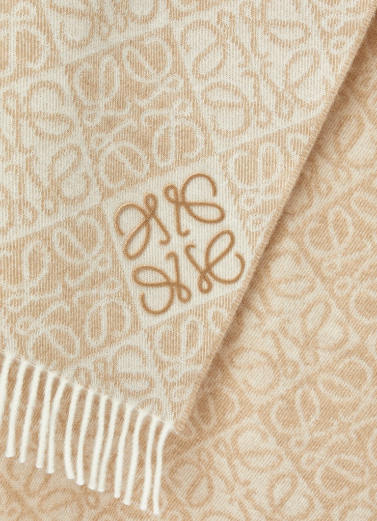 Eșarfă LOEWE Anagram din amestec de cașmir cu logo, 180 x 38 cm