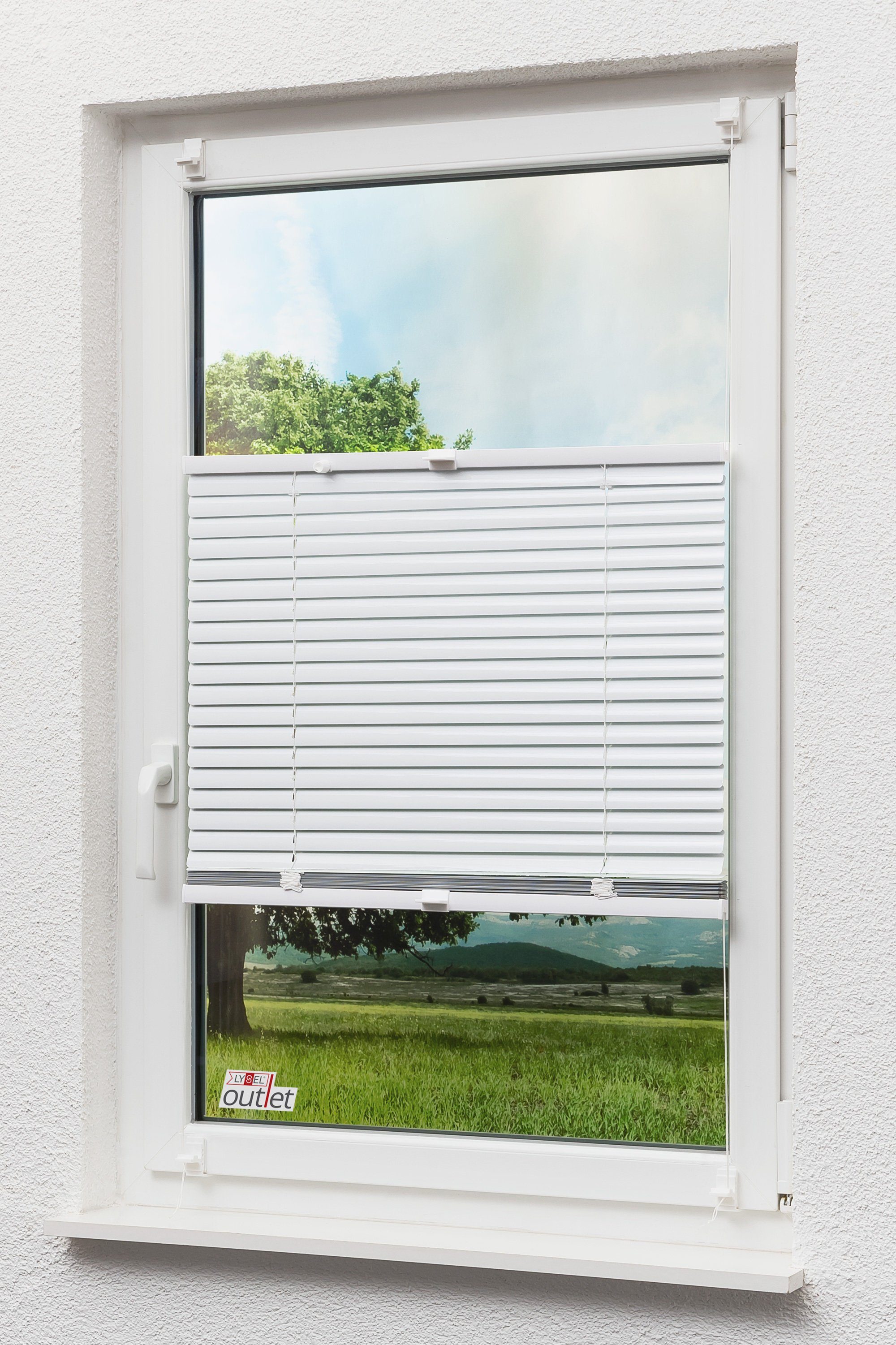 Jalousie Alu 25mm klemmen Weiß, LYSEL®, HxB 130x60cm
