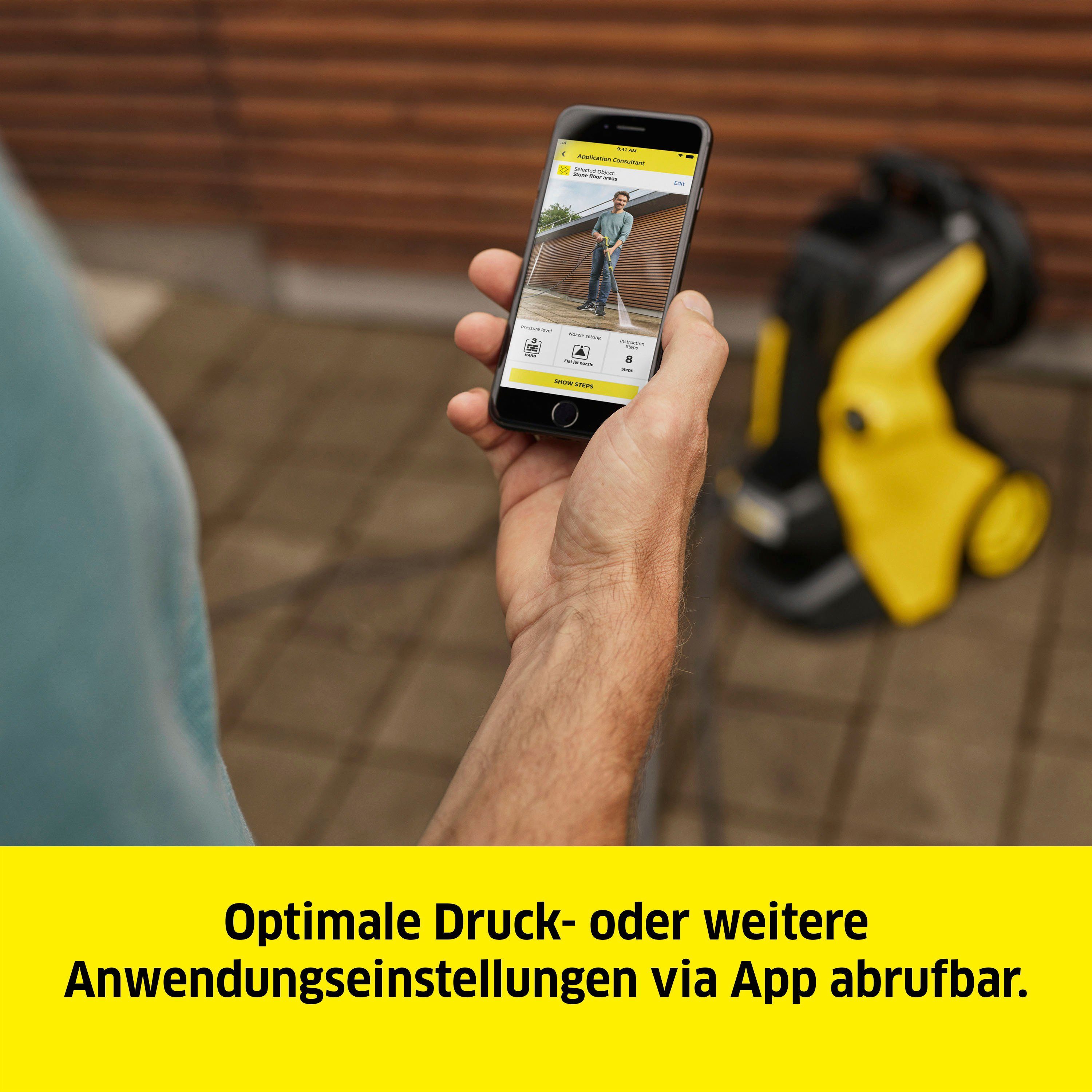 KÄRCHER Hochdruckreiniger K 4 Premium Power Control Home, Druck max: 130 bar, Fördermenge max: 420 l/h, Quick Connect, Home & Garden App