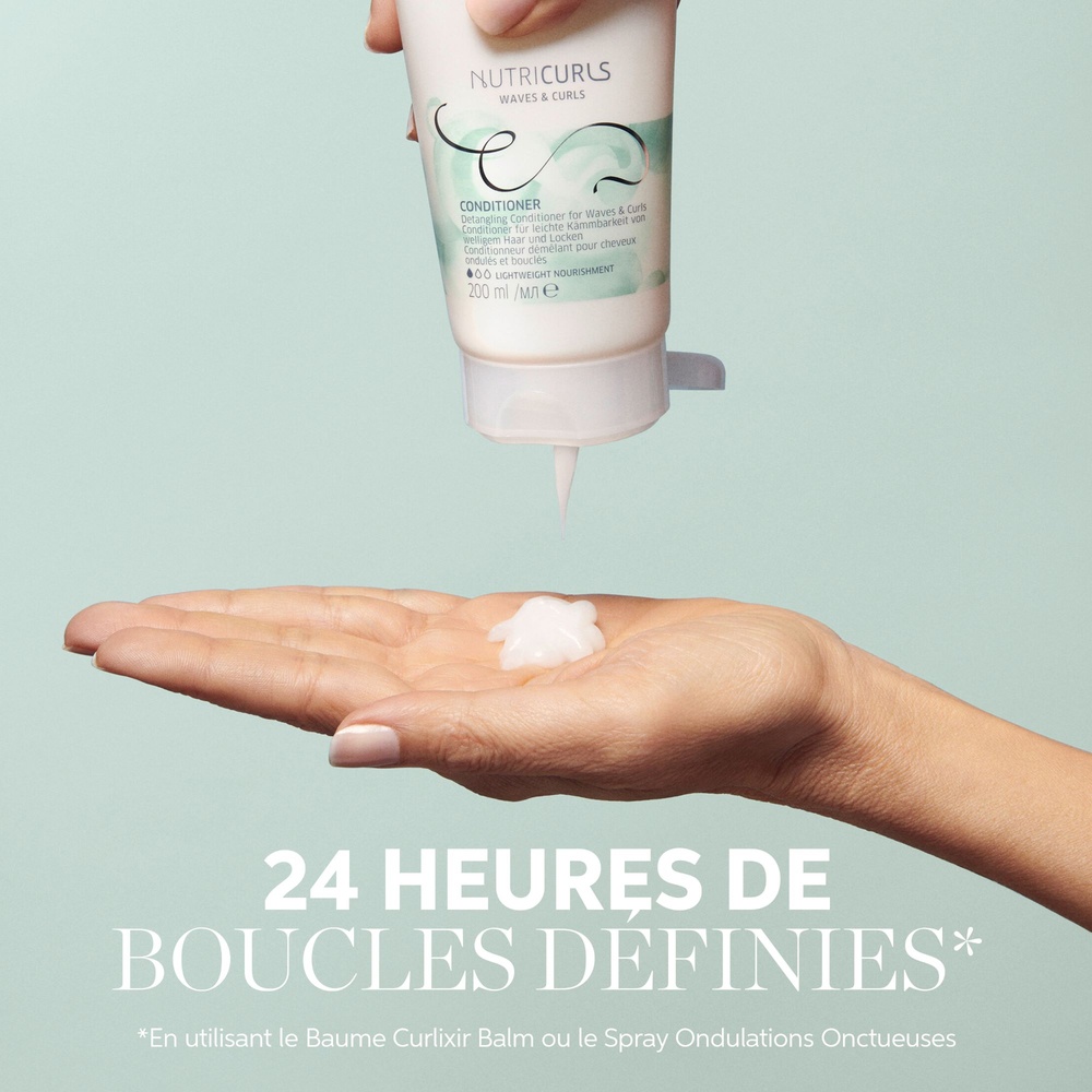 Wella Nutricurls Après-shampoing démêlant pour cheveux ondulés et bouclés Après-Shampoing