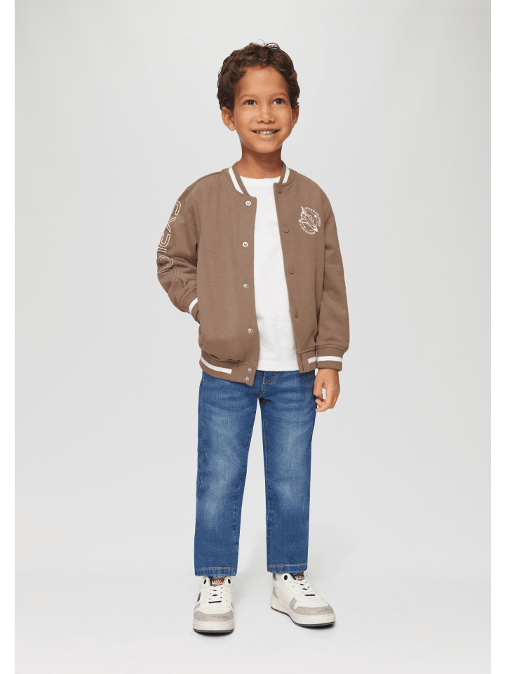 s.Oliver Sweatshirt Jacke langarm in Braun günstig kaufen