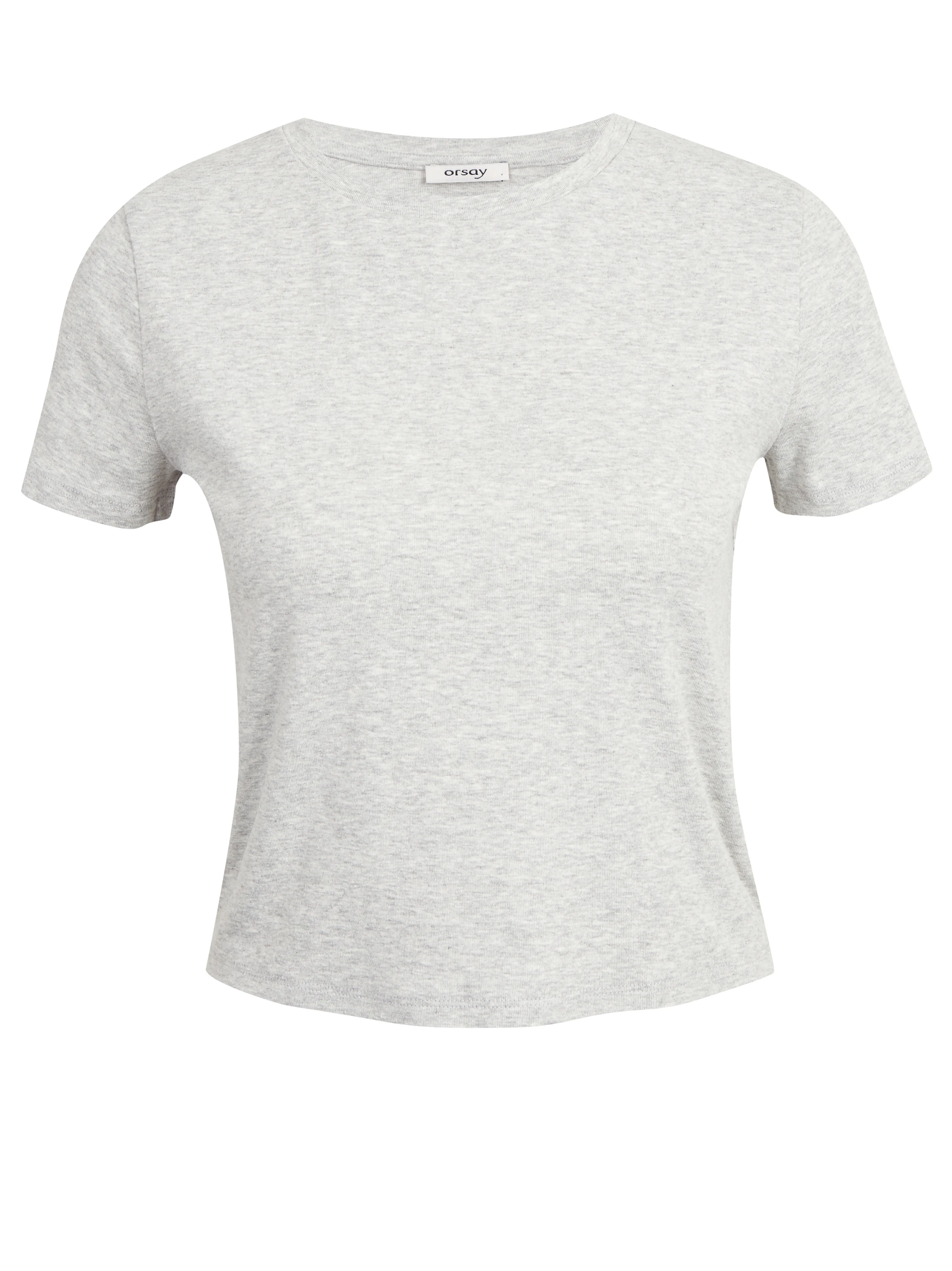 Hellgraues gestreiftes Basic-Shirt Damen ORSAY