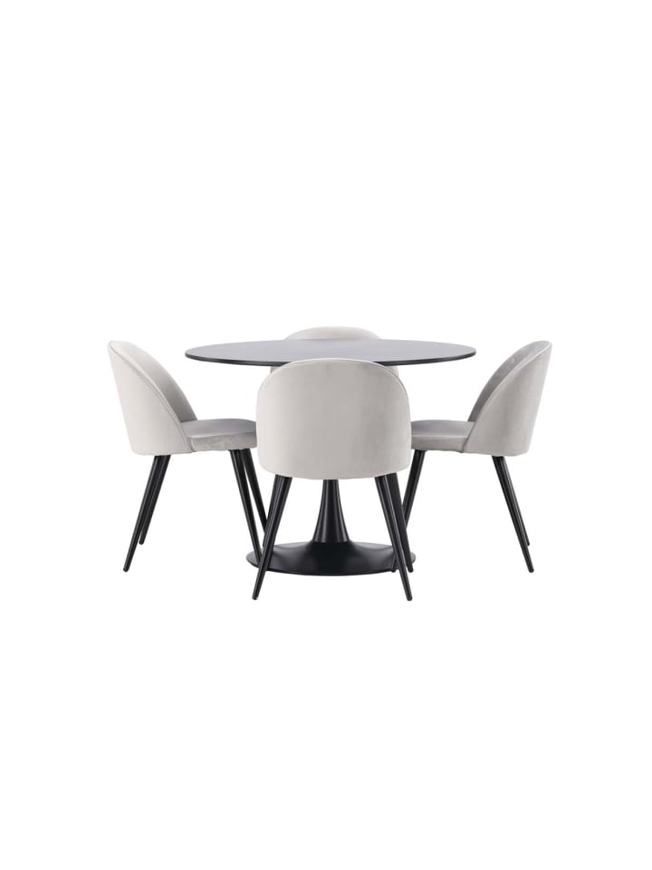 ebuy24 Essgruppe Glade 6 (5-teilig) Schwarz 100 x 100 cm günstig kaufen onesize