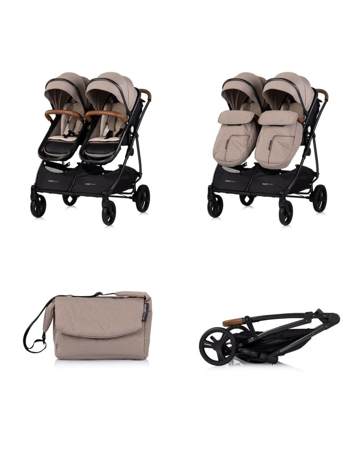 Chipolino Geschwisterkinderwagen Duo Smart in braun günstig kaufen onesize