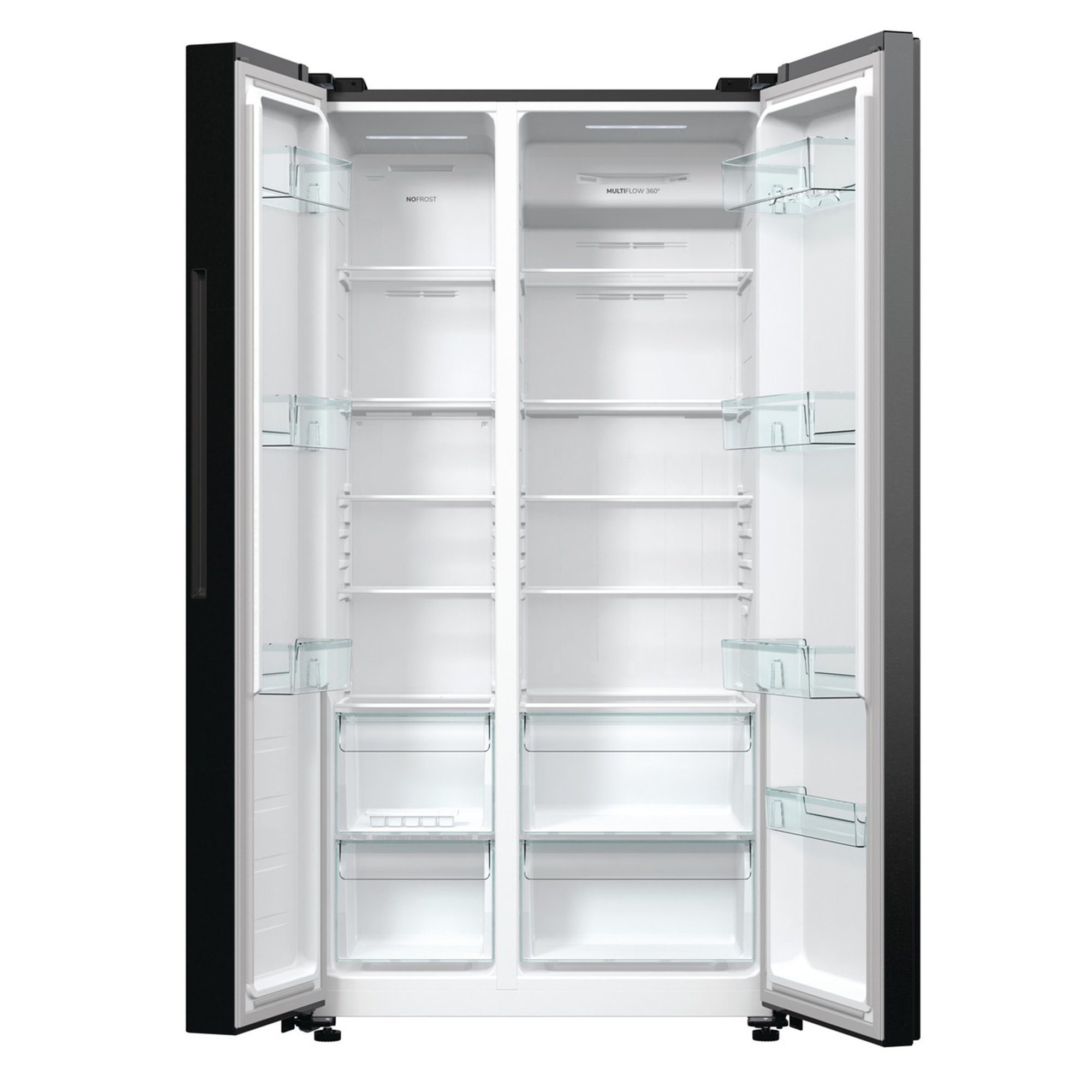 GORENJE Side-by-Side NRR 9185DABXL, 186,5 cm hoch, 91 cm breit, NoFrost Plus, MultiFlow 360°, XtraSpace, FastFreeze