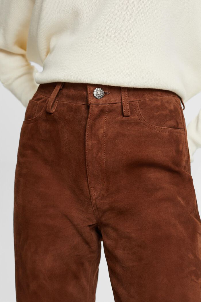 Gerade geschnittene Hose aus Rauleder