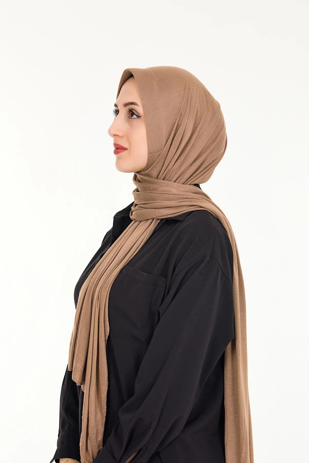 Sensu  Praktischer, aufsteckbarer Hijab-Schal aus gekämmter Baumwolle