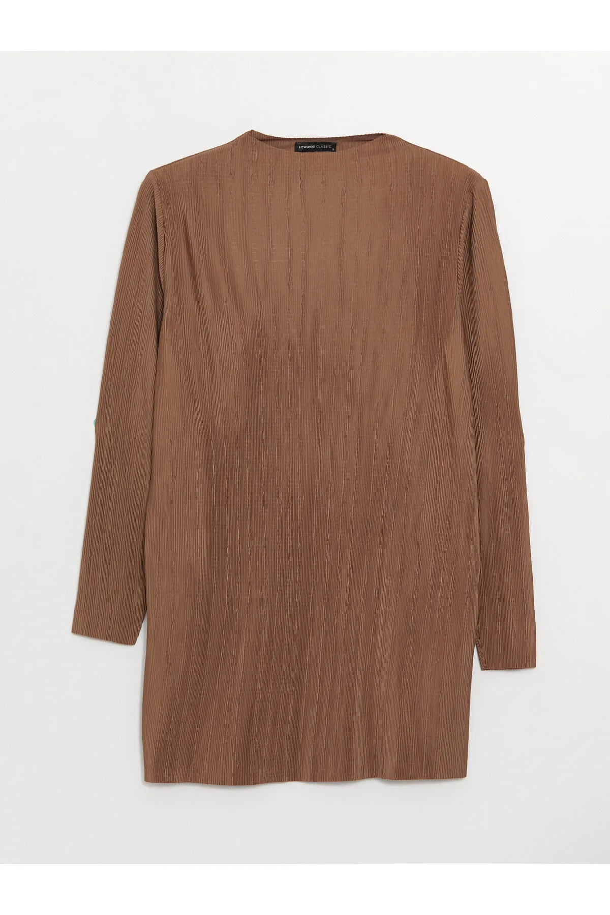 LC Waikiki  Einfarbige, langärmlige Oversize-Damentunika mit hohem Kragen