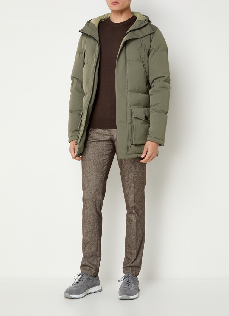 Parka trapuntato Profuomo con imbottitura in piuma e cappuccio