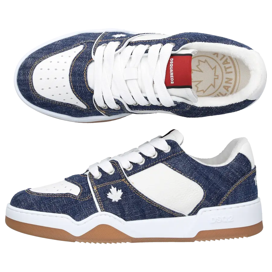 Dsquared2 - Sneaker low SPIKER Kalbsleder Denim - blau