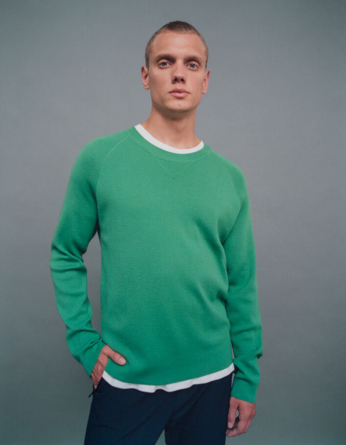 Pull vert tricot DRY FAST Homme