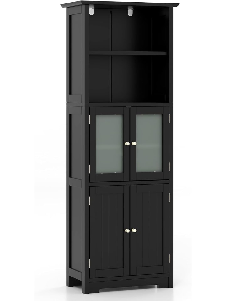 COSTWAY Badezimmerschrank 163cm in Schwarz günstig kaufen onesize