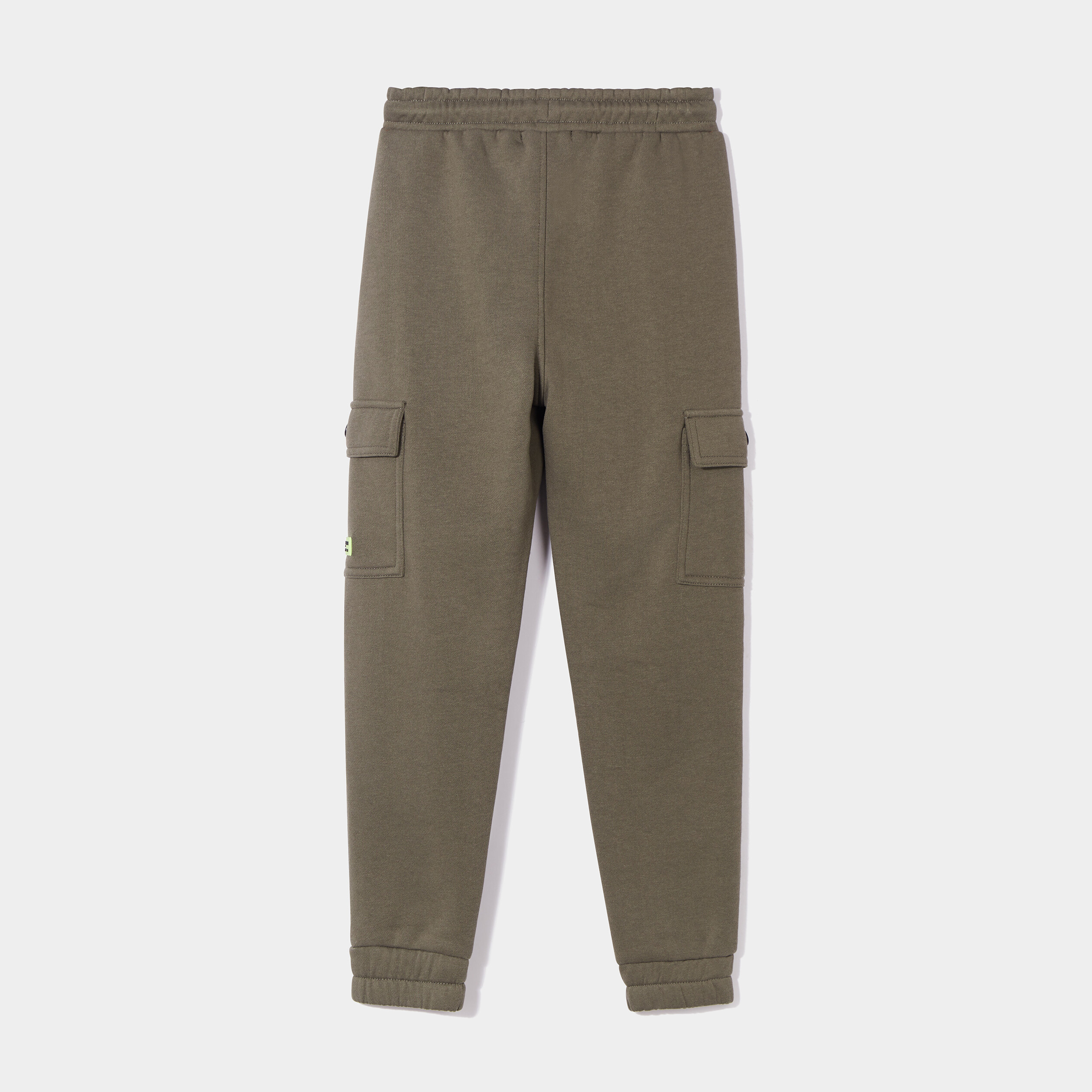 Pantalon de jogging droit bas élastiqué vert kaki garçon | La Halle