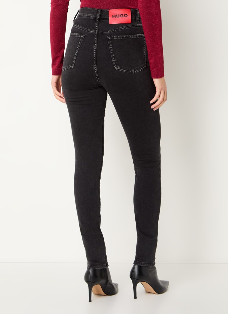 Blugi skinny HUGO BOSS Girali cu talie înaltă, spălați