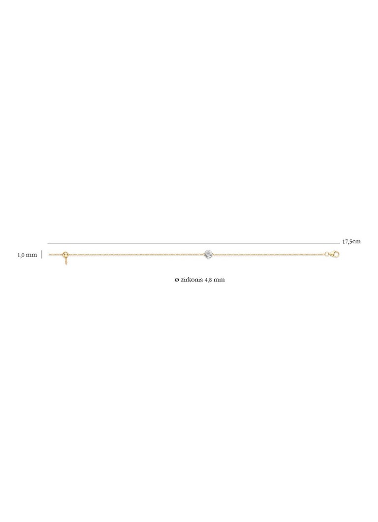 Bracciale Blush in oro giallo 14 carati con zirconi cubici 2167YZI