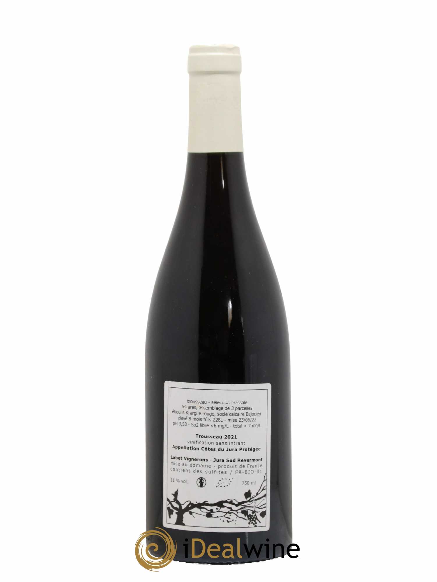 Côtes du Jura Trousseau Sélection Massale Labet (Domaine)  2021 - Lot de 1 Bouteille