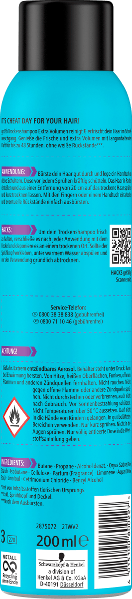 Trockenshampoo Extra Volumen, 200 ml