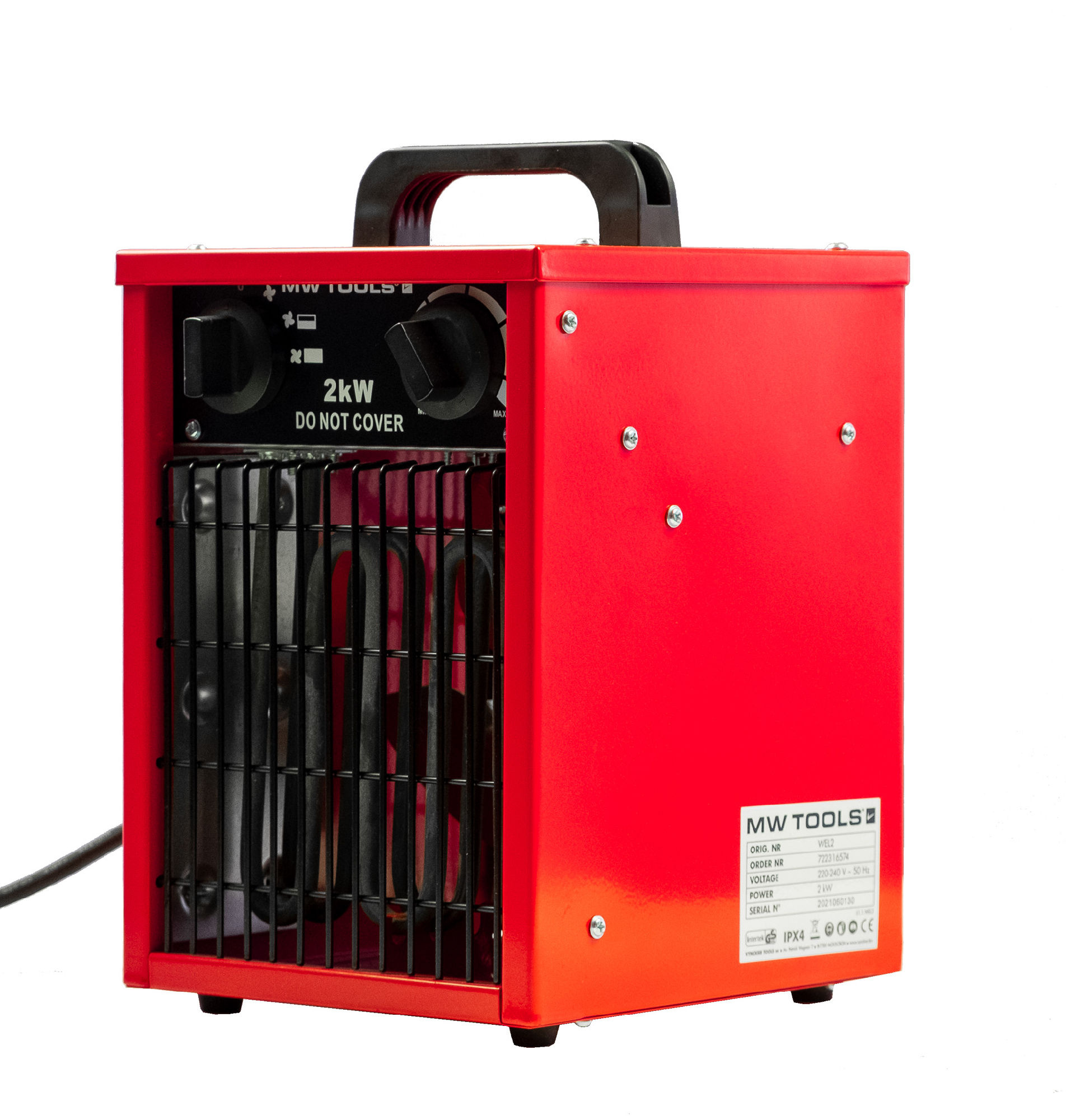 Метал Воркс 722316574 WEL02 Електрични грејач 2.0kW 230V
