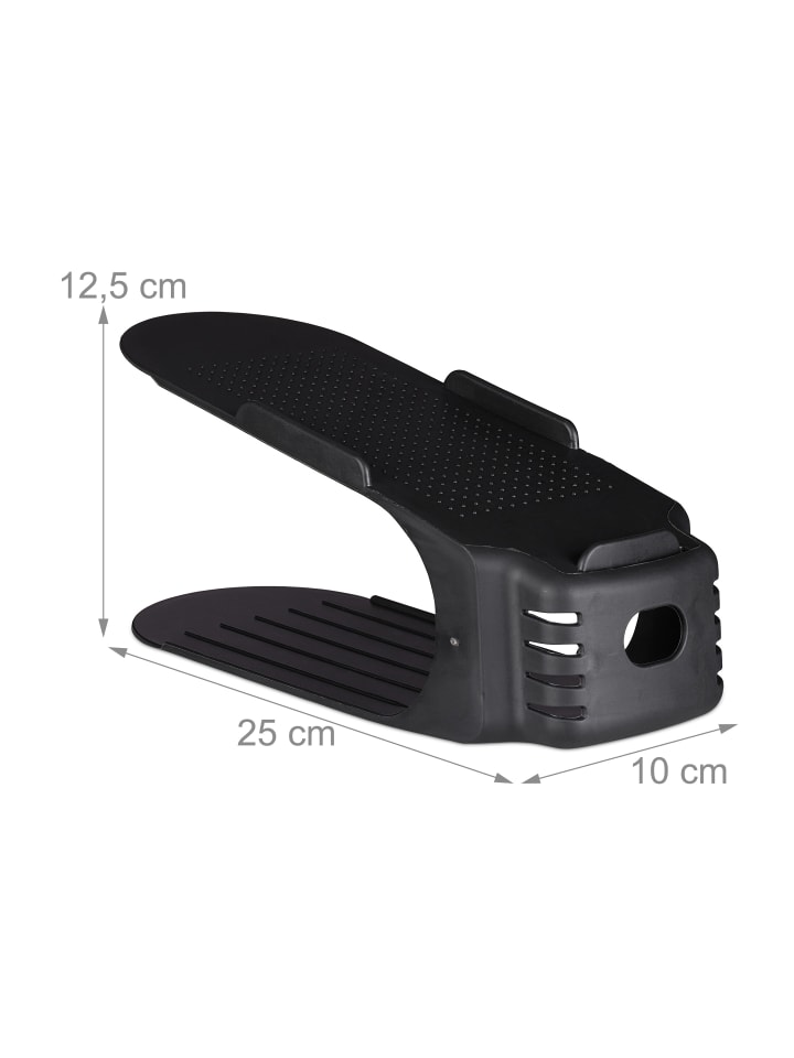 relaxdays 20 x Schuhstapler in Schwarz günstig kaufen onesize